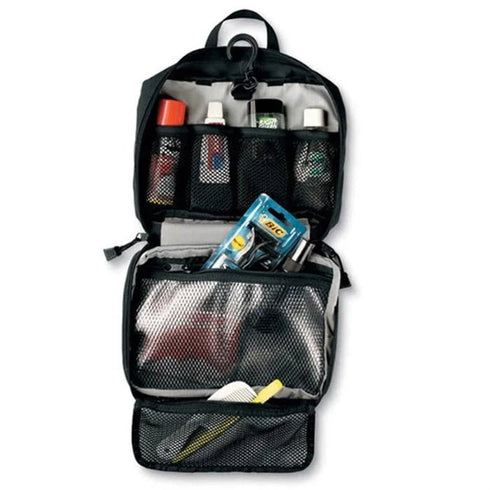 Dakine Travel Kit Alpine Plaid, Hanging Toiletry Bag with Mesh and Zip Pockets and Hideaway Hook