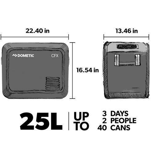 Dometic CFX3 25 Portable Cooler Freezer – Compact Cooling for Adventures, Smallest CFX3 Model