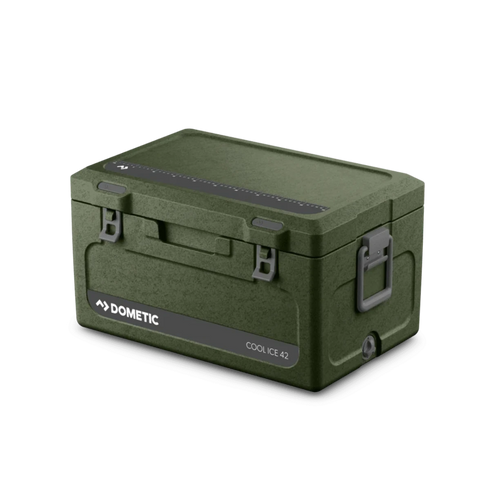 Dometic Cool-Ice WCI 42 passive icebox in Green, front angle