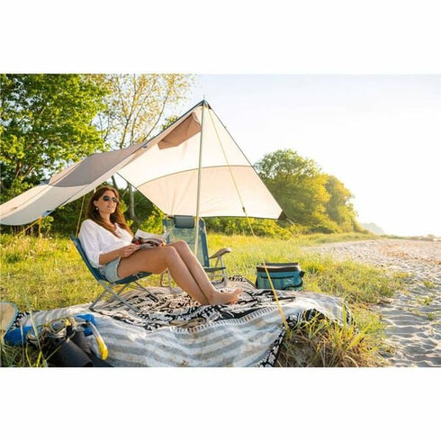Easy Camp Tarp Cliff, Versatile Waterproof Sun Shelter, Reinforced Guyline Points, Suitable for Camping/Beach