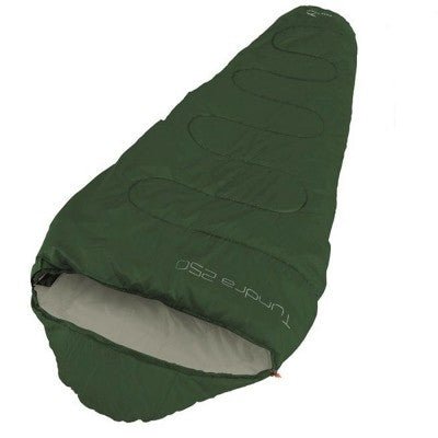 Easy Camp Tundra 250 Sleeping Bag, Mummy Shape for Heat Retention, 2 - Way Zip, Suitable for Hiking/Trekking
