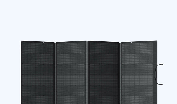 EcoFlow 400W Portable Solar Panel, a foldable, high-wattage solar panel with a convenient carrying case and kickstand.