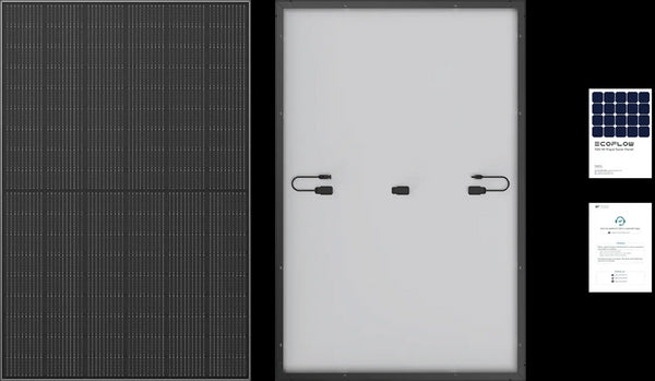 EcoFlow 400W Rigid Solar Panel, a single high-power, durable solar panel unit for permanent mounting applications.