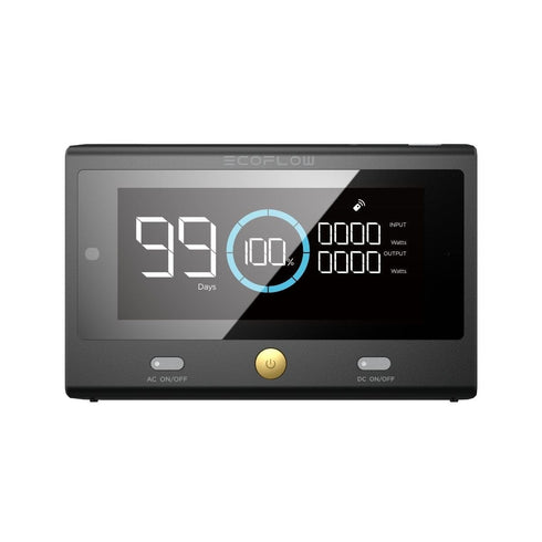 EcoFlow Delta Pro Remote Control, a wireless monitor display panel with Bluetooth and Wi-Fi capability.