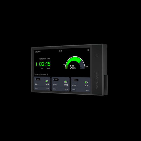 EcoFlow Power Kits Console, the smart touch screen display panel for monitoring and controlling the modular power system.