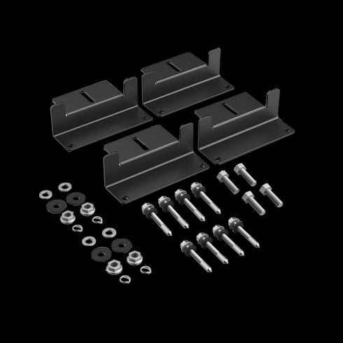 EcoFlow Rigid Solar Panel Mounting Feet Kit, adjustable aluminum brackets for secure rooftop solar installation.