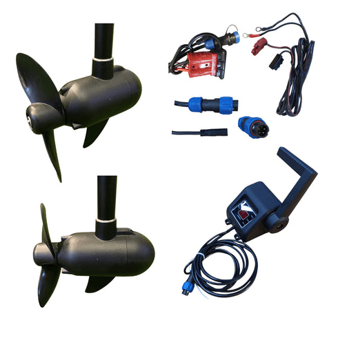 Electric Kayak Motor 55/65 lbs for Propeller Drive Systems, Brushless 12 V or 24 V Trolling Motor