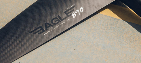 F-One Eagle HM Carbon Foil Front Wing, Thin High Aspect Front Wing for Downwind Speed and Long Glides
