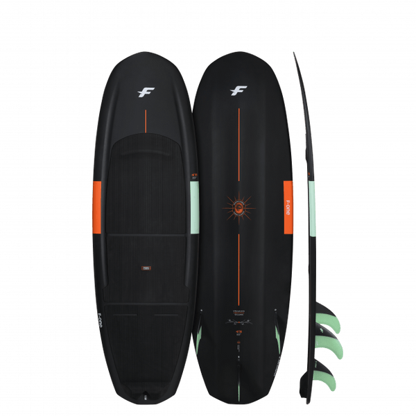 F-One Magnet Carbon Surfboard, Compact Surfboard for Strapless Freestyle Kitesurfing