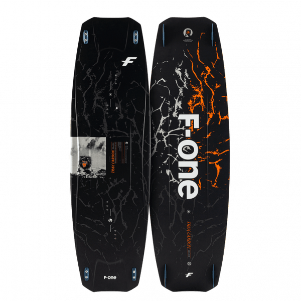 F-One Trax HRD Carbon Board, Freestyle Twintip Kiteboard for Speed, Pop & Freeride