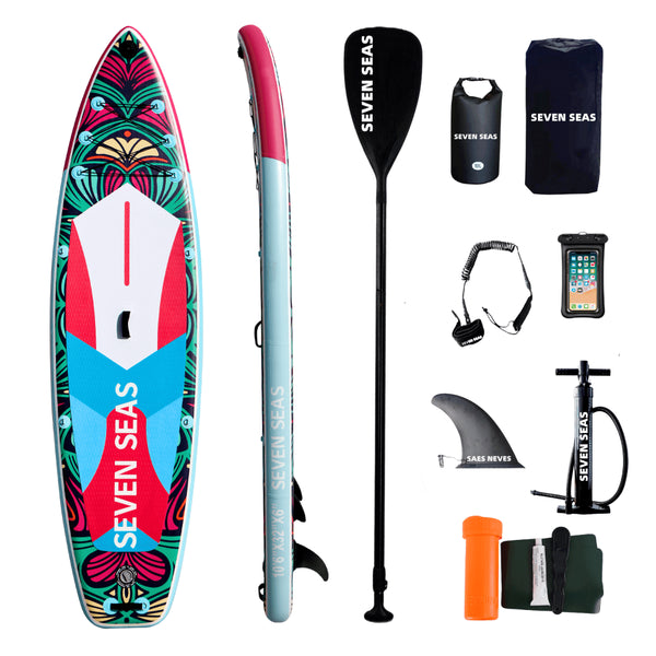Fantasy Inflatable Stand Up Paddle Board, iSUP Package with Paddle, Pump, Leash and Dry Bag