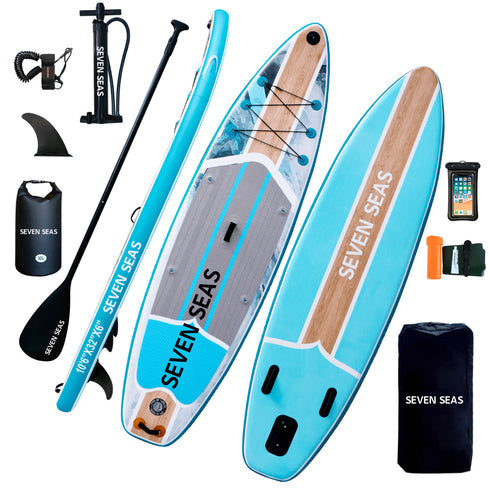 Flame Inflatable Stand Up Paddle Board, iSUP Package with Paddle, Pump, Leash and Dry Bag