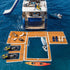 Floating Swimming Pool for Yachts, Inflatable Sea Pool with EVA Floor, Net, Ladder and Electric Pump