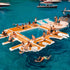 Floating Swimming Pool for Yachts, Inflatable Sea Pool with EVA Floor, Net, Ladder and Electric Pump