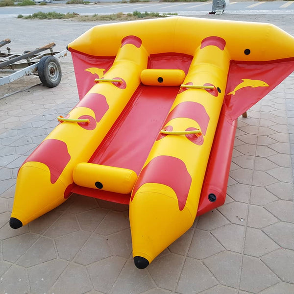 Fly Fish Tube Ride 4 Persons, Thrilling Inflatable Towable for Group Watersport Adventure