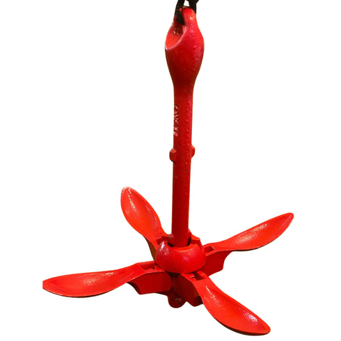 Folding Grapnel Anchor 1.5 lb with Rope, Compact Kayak and Small Boat Anchor Kit with Float