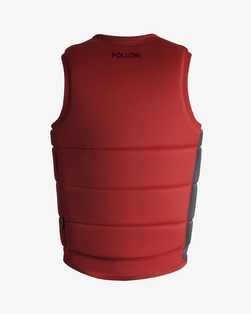 Follow Corp Men's Impact Vest, Relaxed Fit Wakeboard Vest with Chevron Polyester Outer and YKK Locker Zipper