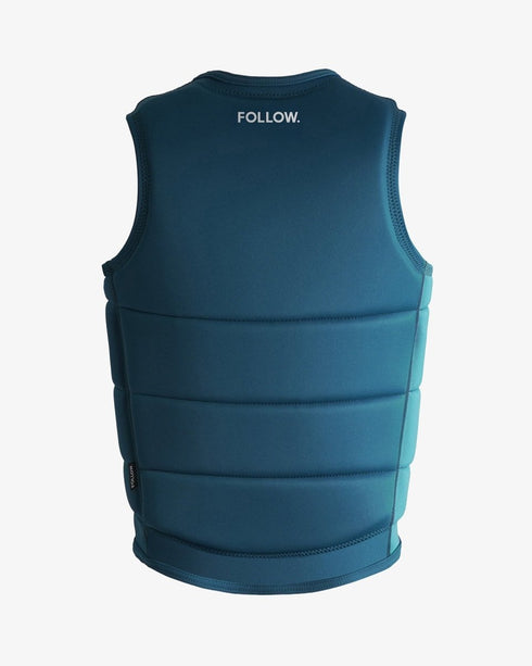 Follow Corp Men's Impact Vest, Relaxed Fit Wakeboard Vest with Chevron Polyester Outer and YKK Locker Zipper