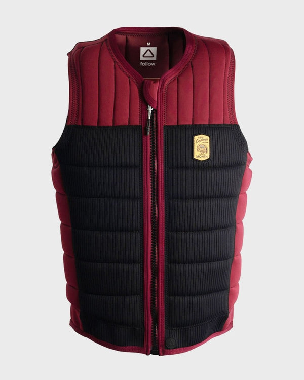 Follow Employee of the Month Men's Impact Vest, Corduroy Neoprene Relaxed Fit Wakeboard Vest with Stitched Detail