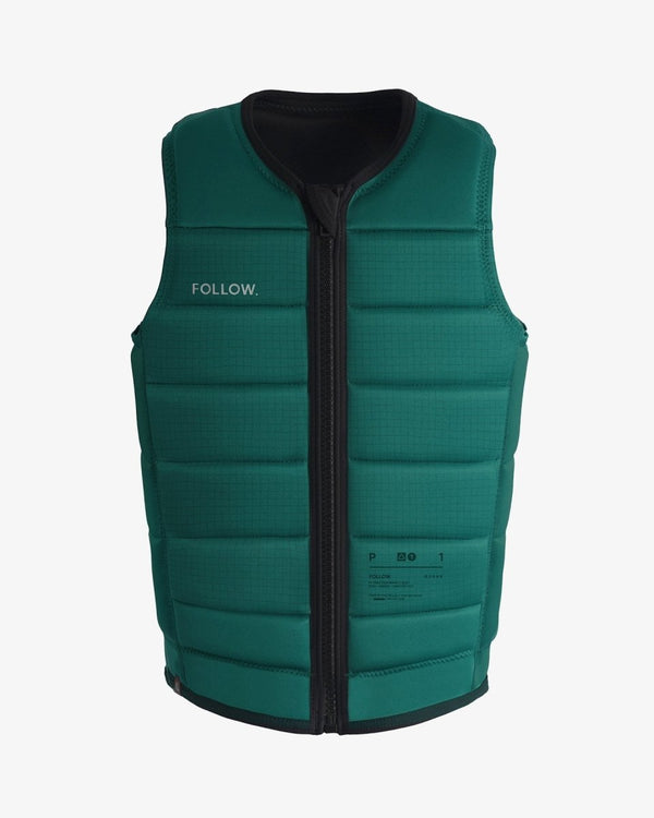 Follow P1 Traction Men's Impact Vest, Recycled 4-Way Stretch Chevron Wakeboard Vest with Relaxed Fit