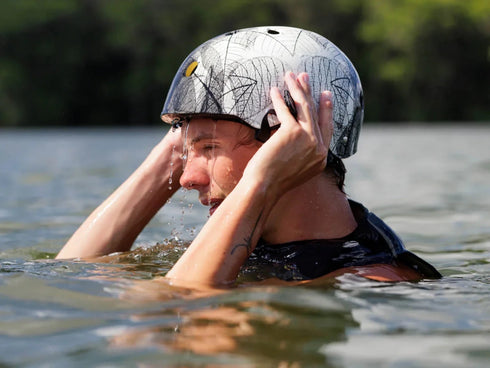 Follow Pro Graphic Wakeboard Helmet, CE Certified Printed Water Sports Helmet with TrueFit Liner and Fidlock Buckle