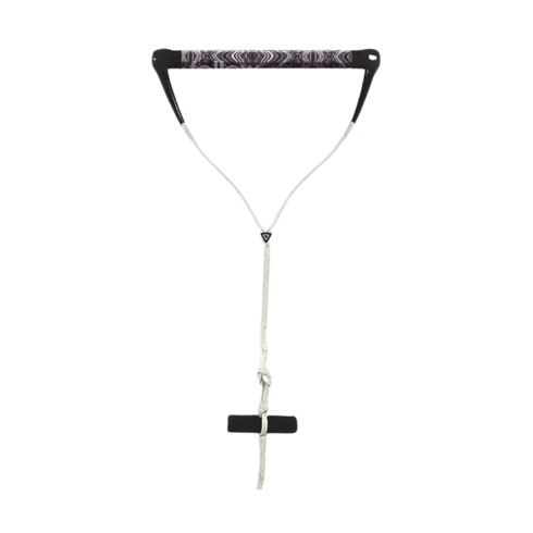 Follow Pro Wakeboard Handle Gold Circle, 15 Inch Bar with Narrow Suede Grip and Dyneema Handle Line