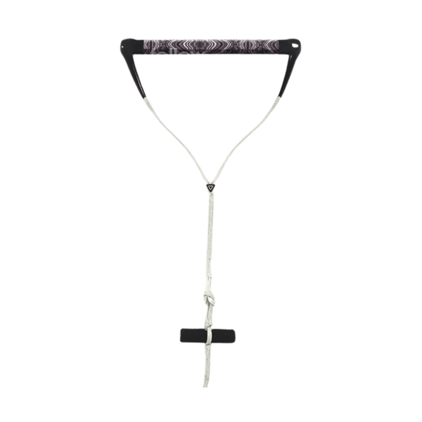 Follow Pro Wakeboard Handle Gold Circle, 15 Inch Bar with Narrow Suede Grip and Dyneema Handle Line
