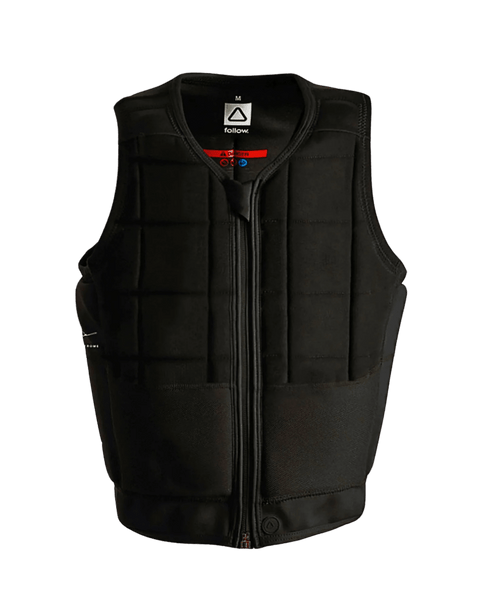 Follow RD Impact Vest Black, Wakeboard Impact Vest with Featherweight Foam and YKK Aquaguard Zip