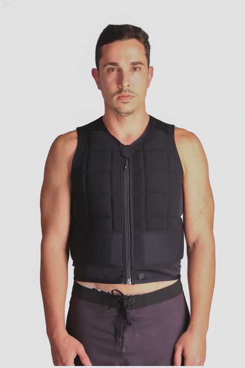 Follow RD Impact Vest Black, Wakeboard Impact Vest with Featherweight Foam and YKK Aquaguard Zip