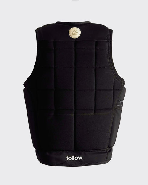 Follow RD Impact Vest Black, Wakeboard Impact Vest with Featherweight Foam and YKK Aquaguard Zip