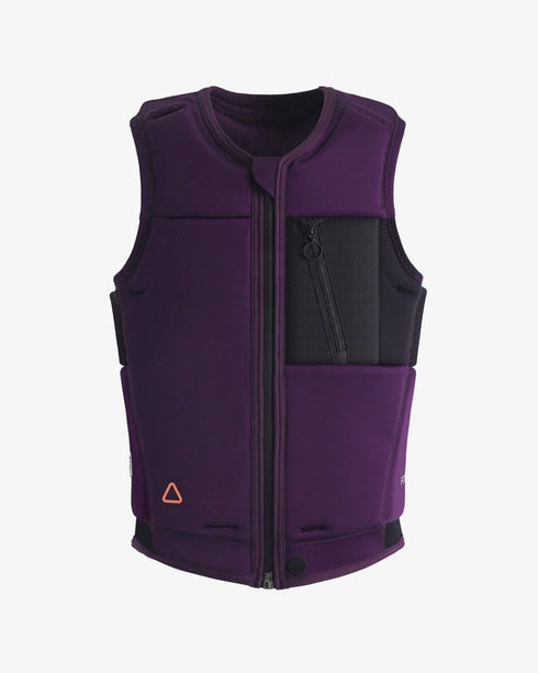 Follow Ruby Women's Impact Vest, Quad-S Neoprene Wakeboard Vest with Nylon Chest Pocket and Duo Fit