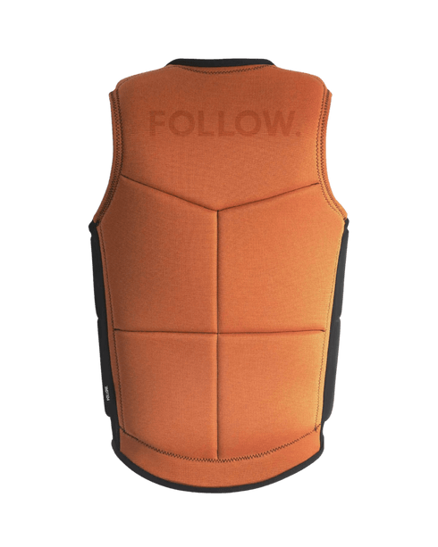 Follow Section Men's Impact Vest, Chevron Polyester Wakeboard Vest with Relaxed Fit and YKK Locker Zip
