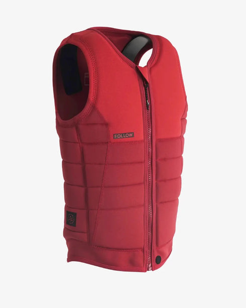 Follow Sovereign Men's Impact Vest, Dual-S Neoprene Wakeboard Vest with Wraparound Segmentation and Tapered Fit