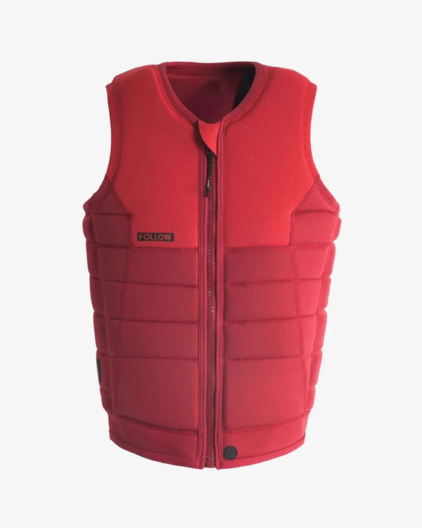 Follow Sovereign Men's Impact Vest, Dual-S Neoprene Wakeboard Vest with Wraparound Segmentation and Tapered Fit