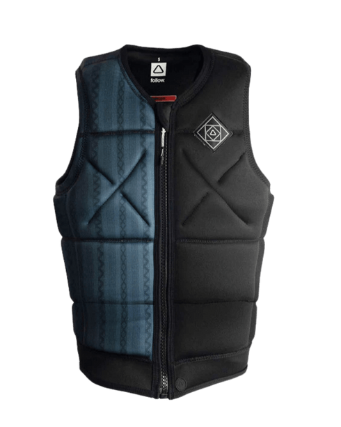Follow Unity Men's Impact Vest, Tapered Fit Wakeboard Vest with X-Stitch Neoprene Chest and TrueFit Liner