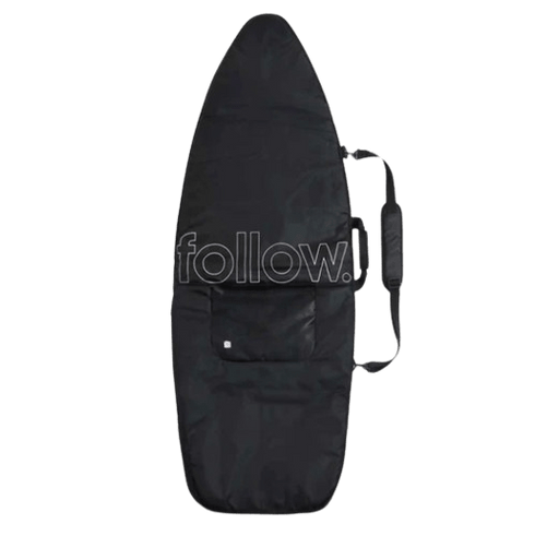 Follow Wake Surf Board Bag Black, 720D Nylon Wakesurf Bag with Waterproof Pocket and YKK Zipper