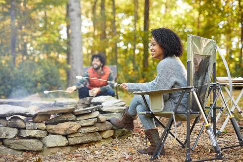 GCI Outdoor Comfort Pro Rocker Collapsible Chair - Smooth Rocking & Portable Seating for Outdoors