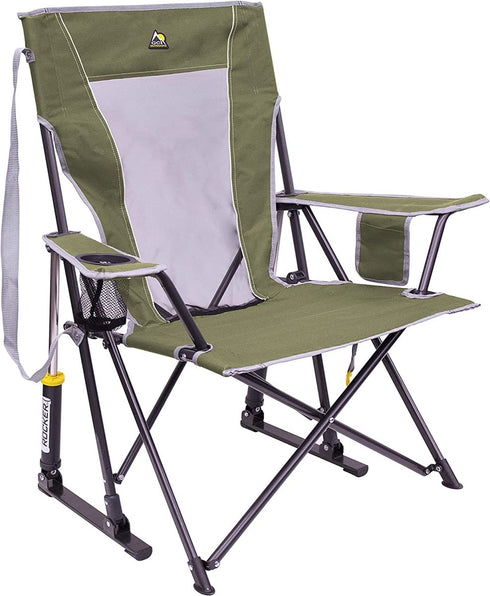 GCI Outdoor Comfort Pro Rocker Collapsible Chair - Smooth Rocking & Portable Seating for Outdoors