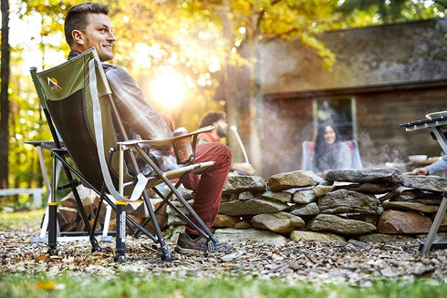 GCI Outdoor Comfort Pro Rocker Collapsible Chair - Smooth Rocking & Portable Seating for Outdoors