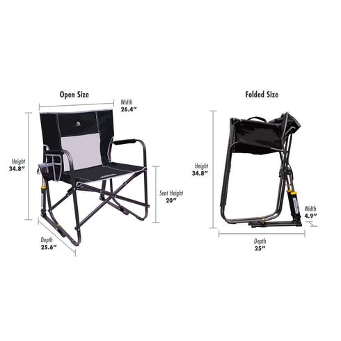 GCI Outdoor Freestyle Rocker Portable Folding Chair - Lightweight & Comfortable Camping Chair
