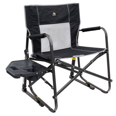 GCI Outdoor Freestyle XL Rocker with Side Table - Spacious & Functional Rocking Chair for Camping