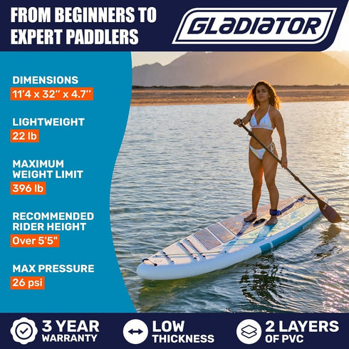 Gladiator Paddle Board Elite 11’4