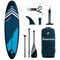 Gladiator Stand up Paddle Board PRO 10’8, SUP Set of 7 PCS, Board, Paddle, Leash, Pump, Bag, Fin & Repair Kit