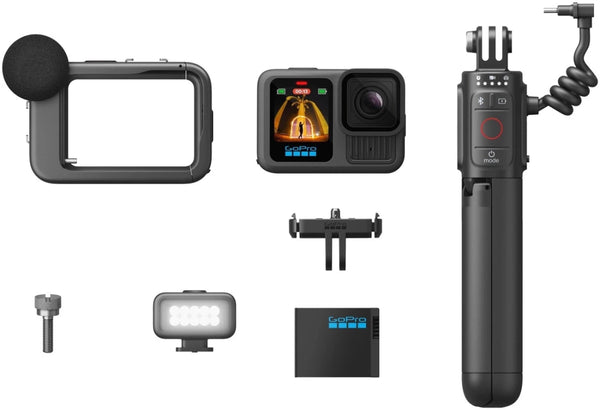 GoPro HERO13 Black Creator Edition set with Volta power grip, media mod, and light mod