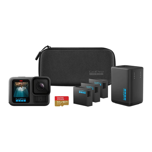GoPro HERO13 Black Extended Power Bundle featuring dual battery charger and Enduro batteries