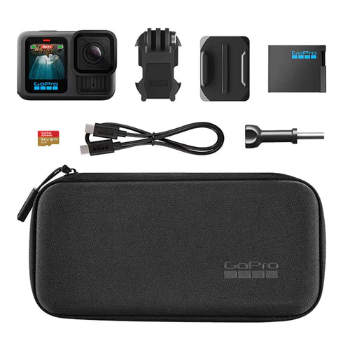 GoPro HERO13 Black Specialty Bundle with premium mounting accessories and carrying case