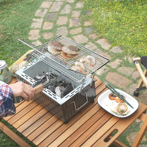 Green Life Tabletop BBQ Grill Portable Charcoal Cooker
