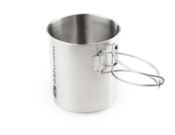 GSI Outdoors Glacier Stainless Bottle Cup 24 fl oz, 710 ml Steel Cup and Pot that Fits Over a 1 L Water Bottle