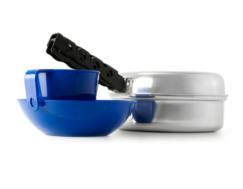 GSI Outdoors Glacier Stainless Steel Mess Kit - Complete Dining Set for Campers