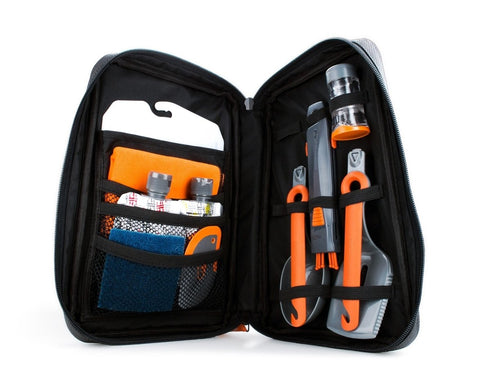 GSI Outdoors Gourmet Kitchen Set 11, 11 Piece Camp Kitchen Utensil Kit in Zippered Case for Group Cooking